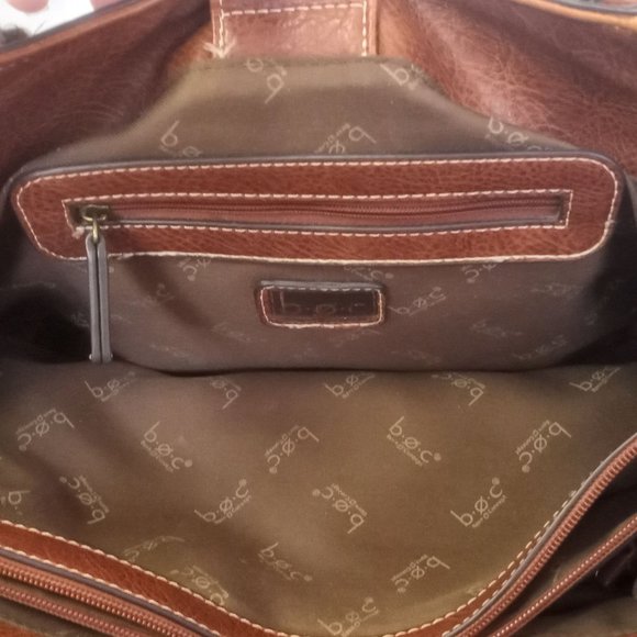 B.O.C Born Concept Faux Leather Woven Knit Shoulder Bag - Picture 7 of 13